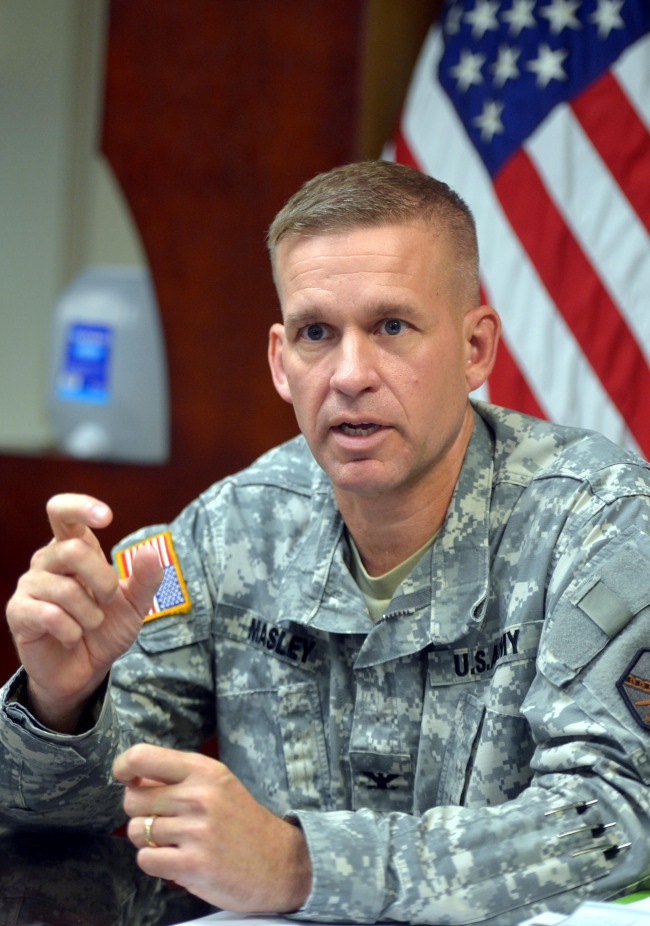 Col. Michael E. Masley, commander of the U.S. Army Garrison-Yongsan