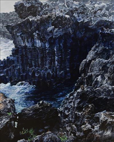 Kong Sung-hun, “A Man Smoking (Cliff),” 2013, Oil on canvas, 227.3x181.8cm