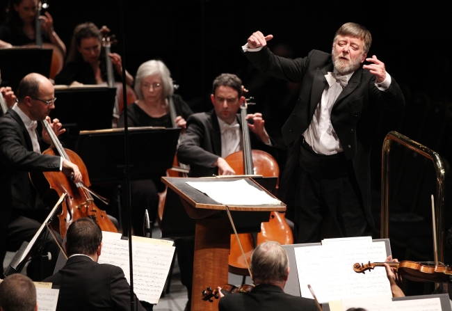 The BBC Symphony Orchestra’s conductor laureate Andrew Davis leads the BBC Symphony Orchestra. (Credia)