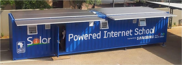 A Solar-Powered Internet School. (Samsung)