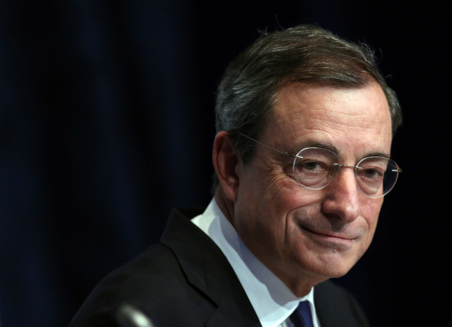 European Central Bank president Mario Draghi. (Bloomberg)