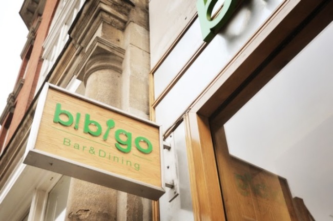 The sign for Bibigo’s London outlet