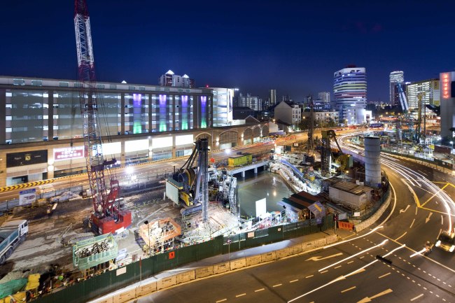 The subway line under construction by Ssangyong E&C in Singapore. (Ssangyong E&C)