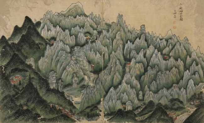 Painting of Mount Geumgangsan by Jeong Seon. (Overseas Korean Cultural Heritage Foundation)