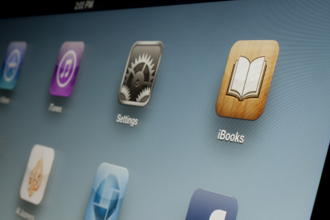 The iBooks application is displayed on an Apple Inc. iPad in New York. (Bloomberg)