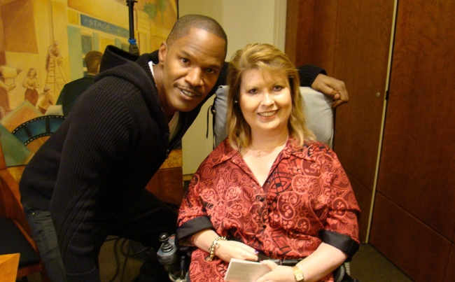 Jamie Foxx is one of the actors interviewed by director Jenni Gold (right) for her documentary on Hollywood’s treatment of the disabled “CinemAbility.” (MCT)