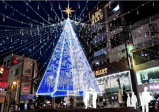 A Christmas tree is displayed during a previous Christmas in Busan Festival.(Christmas in Busan Festival)