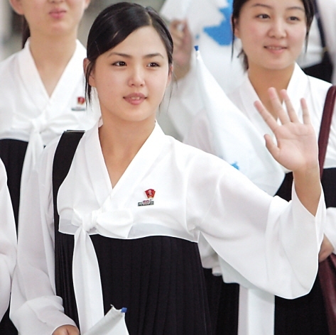 A woman presumed to be Ri Sol-ju is pictured in this file photo. (Yonhap News)