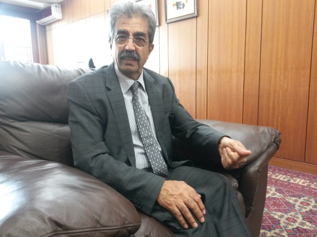 Afghan Ambassador to South Korea Yunos Farman explains why he must abruptly return to his country in an exclusive interview with The Korea Herald at his office in Seoul on Tuesday. (Philip Iglaue/The Korea Herald)