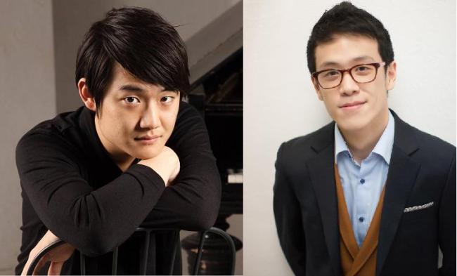 Two young pianists, Lee Jung-soo (left) and An Bong-su (right).