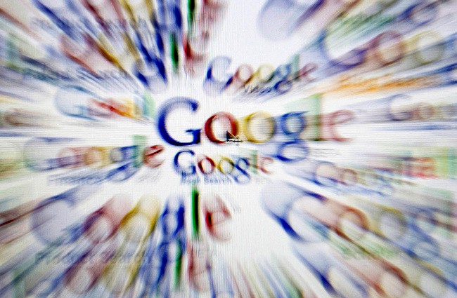 The Google Inc. logo is displayed on a computer screen in San Francisco, California. (Bloomberg)