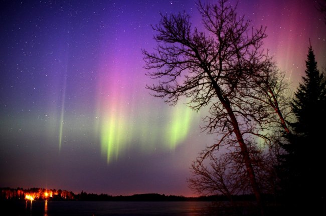 The Northern Lights paint the sky over Cotton, Minnesota, in 2012. (Minneapolis Star Tribune/MCT)