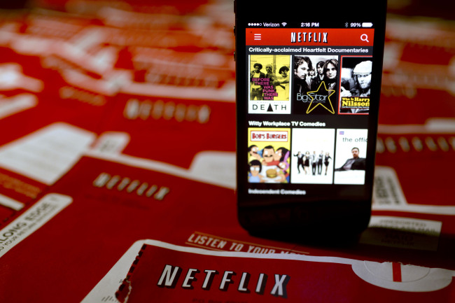 The Netflix application is displayed on an iPhone arranged for a photograph in Washington, D.C. (Bloomberg)