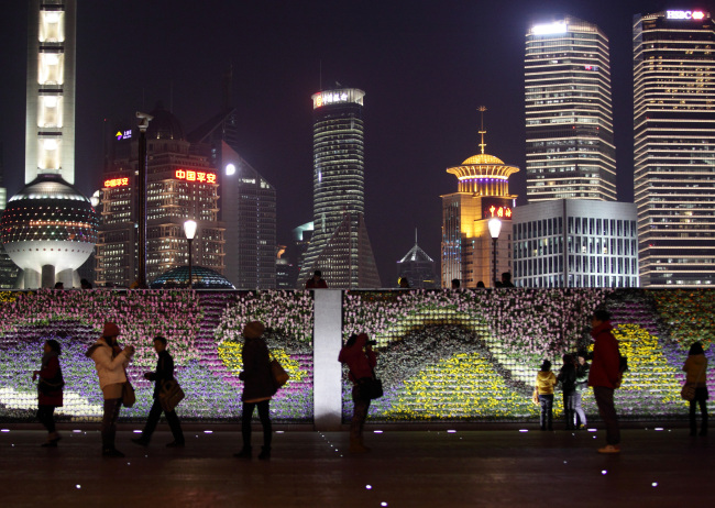 Commercial buildings in the Pudong area, Shanghai. (Bloomberg)