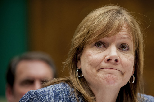 Mary Barra, CEO of General Motors Co., listens while testifying at a House Energy and Commerce Committee hearing in Washington, D.C., Tuesday. (Bloomberg)