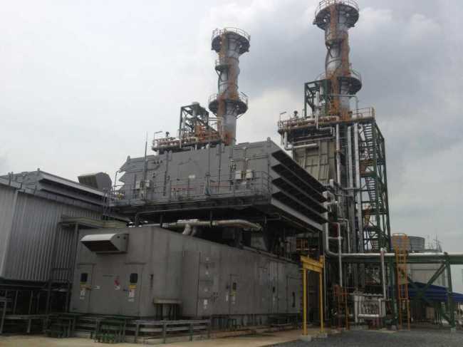 The gas-fueled combined cycle power plant in the Navanakorn Industrial Zone in Pathum Thani province, Thailand. (Korea Midland Power)