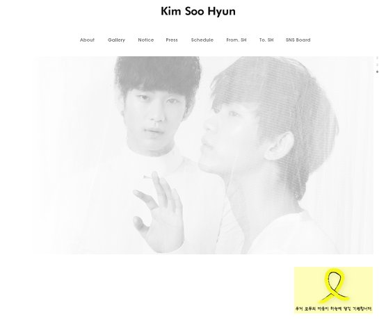 (Kim Soo-hyun's official website)