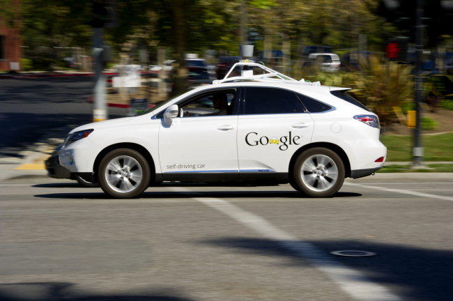 A Google Inc. self-driving car. (Bloomberg)