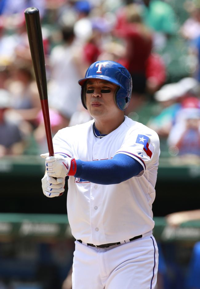 Texas Rangers’ hitter Choo Shin-soo. (USA TODAY-Yonhap)