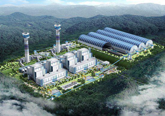 This rendering depicts the upcoming 2 million-kilowatt Samcheok thermal power plant complex. Tongyang Power won the business license to build and operate the complex from the government in 2011. (Tongyang Power)