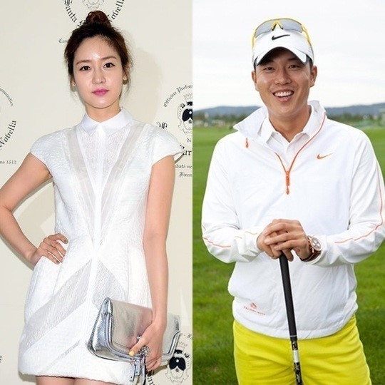 Actress Sung Yu-ri and golfer Ahn Sung-hyun. (OSEN)