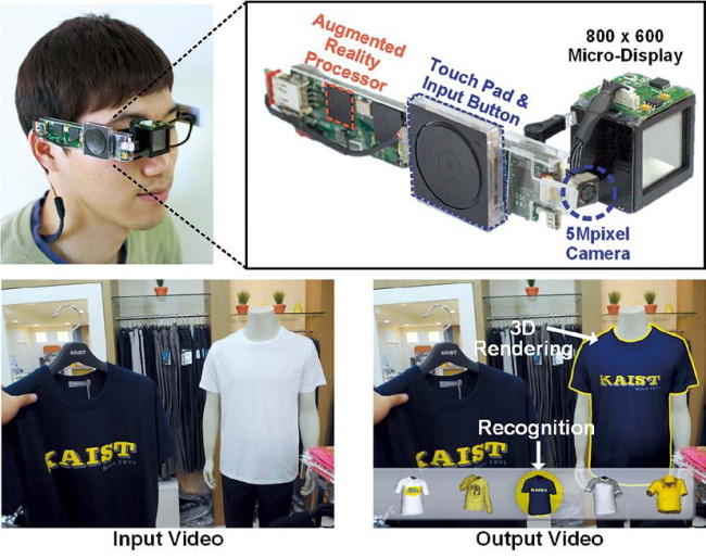 KAIST introduces the K-Glass, embedded with augmented reality technology. (KAIST)