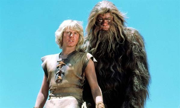 Bigfoot (right) and his human partner appear in 