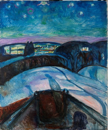 “Starry Night” by Edvard Munch (Munch Museum/Munch-Ellingsen Group BONO, Oslo 2014)