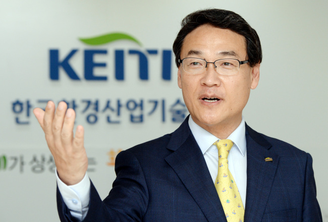 Kim Yong-joo KEITI president (Park Hyun-koo/The Korea Herald)