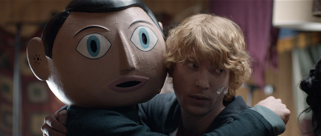 Michael Fassbender (left) as Frank and Domhall Gleeson (Film’s official website)