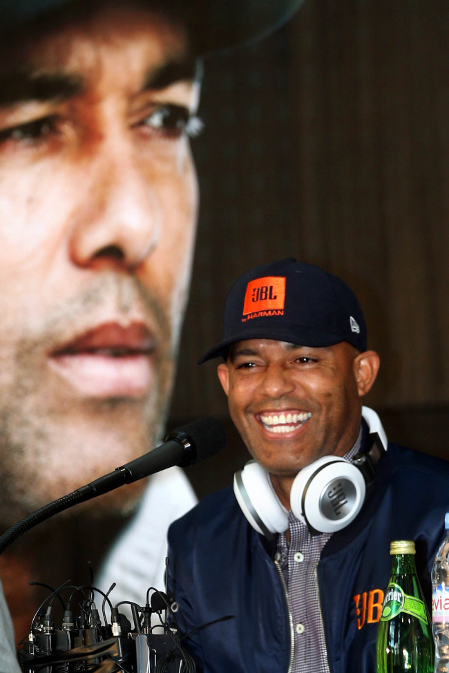 Mariano Rivera takes part in a press conference on Wednesday. (Yonhap)