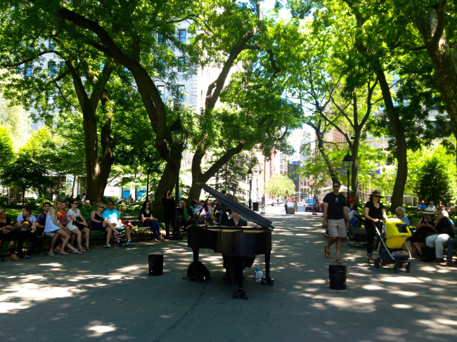 You can bring your own piano to New York City’s Washington Square Park. (Austin American-Statesman/TNS)