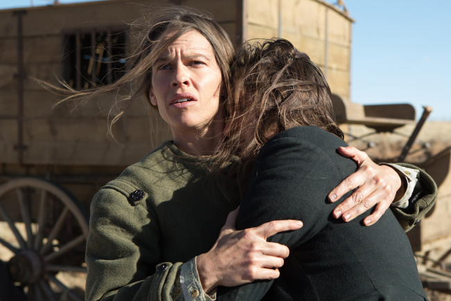 Tim Blake Nelson (left) and Tommy Lee Jones in “The Homesman” (Roadside Attractions/TNS)