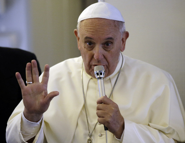 Pope Francis in August. ( AP-Yonhap)