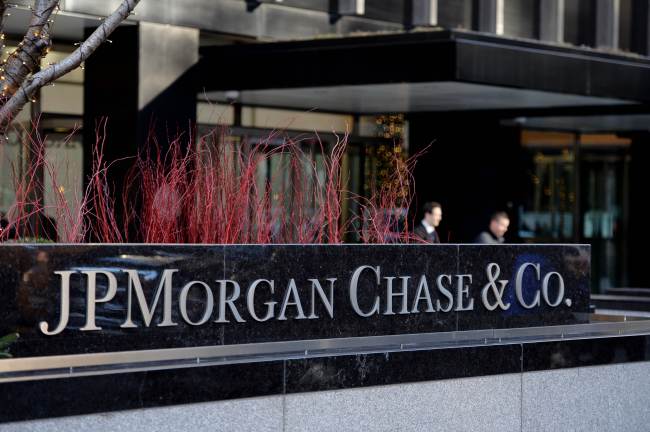 The headquarters of JPMorgan Chase on Park Avenue in New York. (AFP-Yonhap)