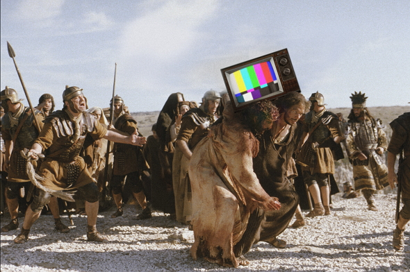 “Why Did Jesus Carry the TV” by Lee Lee-nam (Gana Art Center)