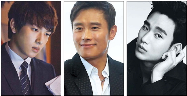 Lim Si-wan (tvN), Lee Byung-hun (Yonhap), Kim Soo-hyun (Keyeast Co.)