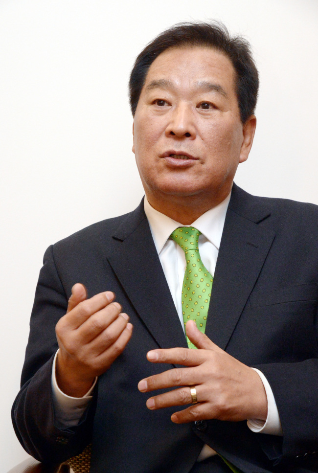 Sky Asia CEO Yoo Sun-ha. (Chung Hee-cho/The Korea Herald)