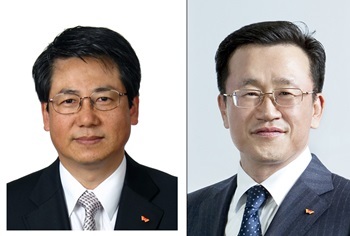 Co-CEOs of SK E&C Choi Gwang-cheol (left) and Cho Ki-haeng