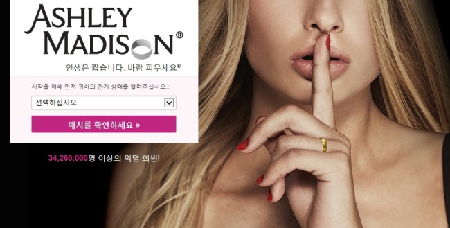 Ashley Madison Korean website