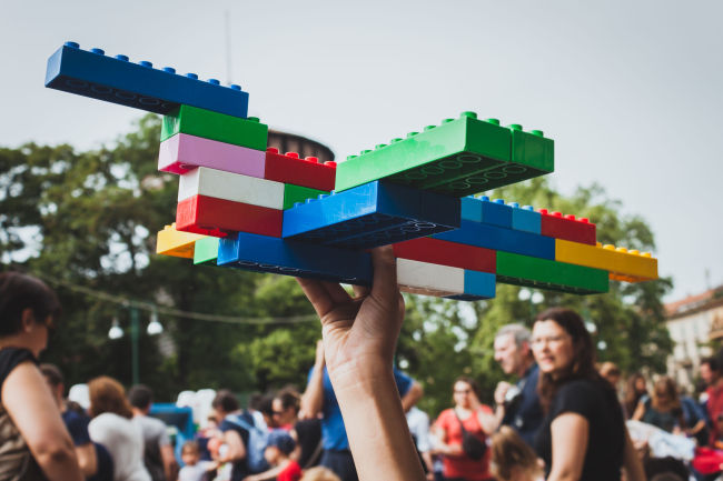 Photo taken at Milan’s Lego Village during an event promoting manual and analog products, May 10, 2014 (123RF)