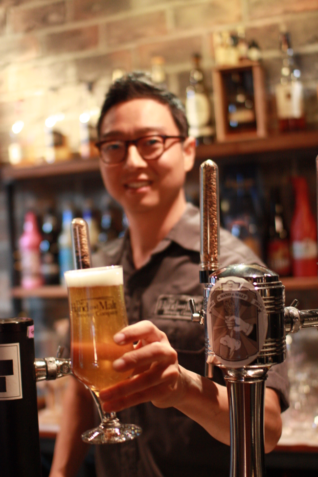 Brian Do, the operator of the Hand and Malt Brewing Company (Kim Young-won/The Korea Herald)