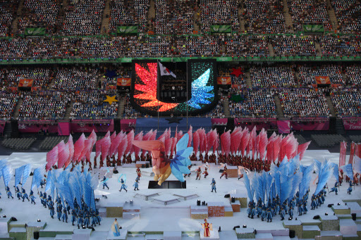 The opening ceremony of the Gwangju Universiade is under way on Friday. (Yonhap)
