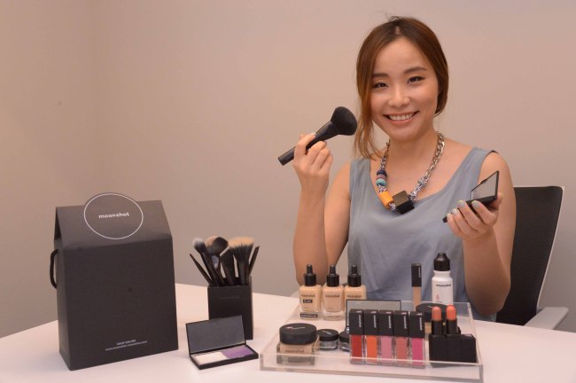 Min Boon-hong, director at Code Cosme, operator of beauty brand Moonshot, poses during an interview with The Korea Herald last week. (Chung Hee-cho/The Korea Herald)