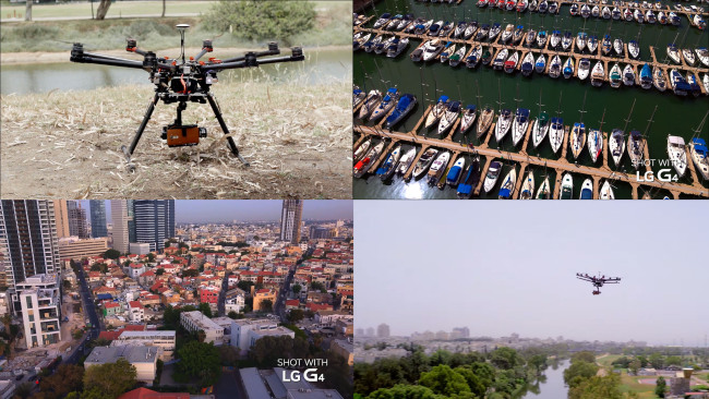 LG G4 IN TEL AVIV — Video clips featuring the aerial views of Israel’s capital Tel Aviv have drawn attention as they crossed 500,000 hits this week on LG’s Facebook account in the country. The tech giant made the films last month with a drone loaded with its G4 smartphone to celebrate the launch of the handset in Israel. LGE