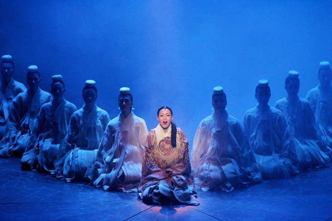 A scene from the 20th anniversary production of the prominent Korean musical, “The Last Empress.” (Acom)