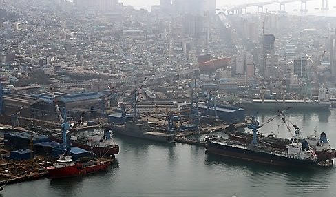 Youngdo Shipbuilding yard of Hanjin Heavy Industries. (Yonhap)