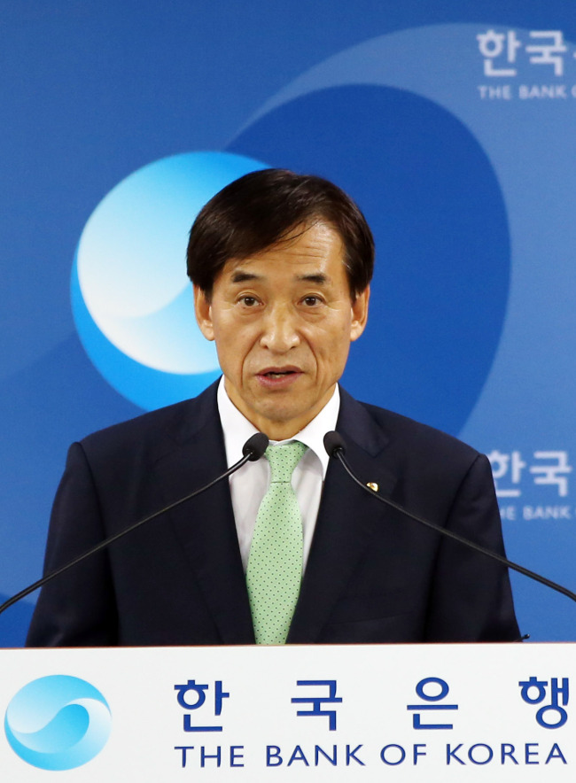                                                                           BOK governor Lee Ju-yeol (Yonhap)