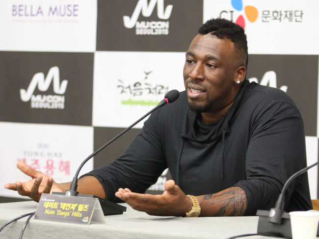 Nate “Danja” Hills, American music producer, talks about music production in the digital age ahead of the Seoul International Music Fair in Seoul on Tuesday. (KOCCA)