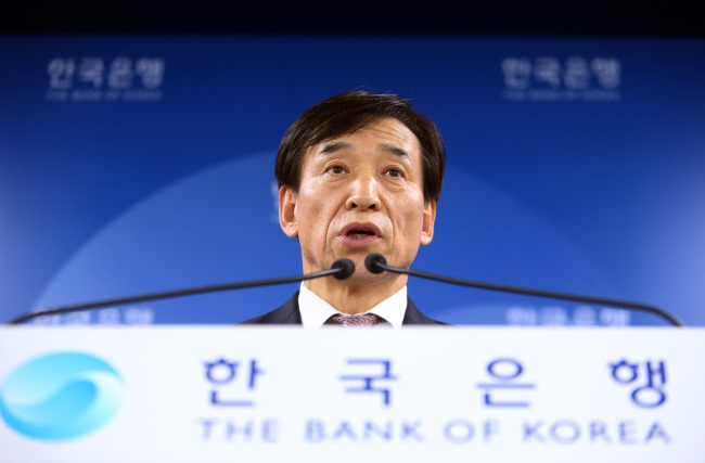                                                               Bank of Korea governor Lee Ju-yeol (Yonhap)